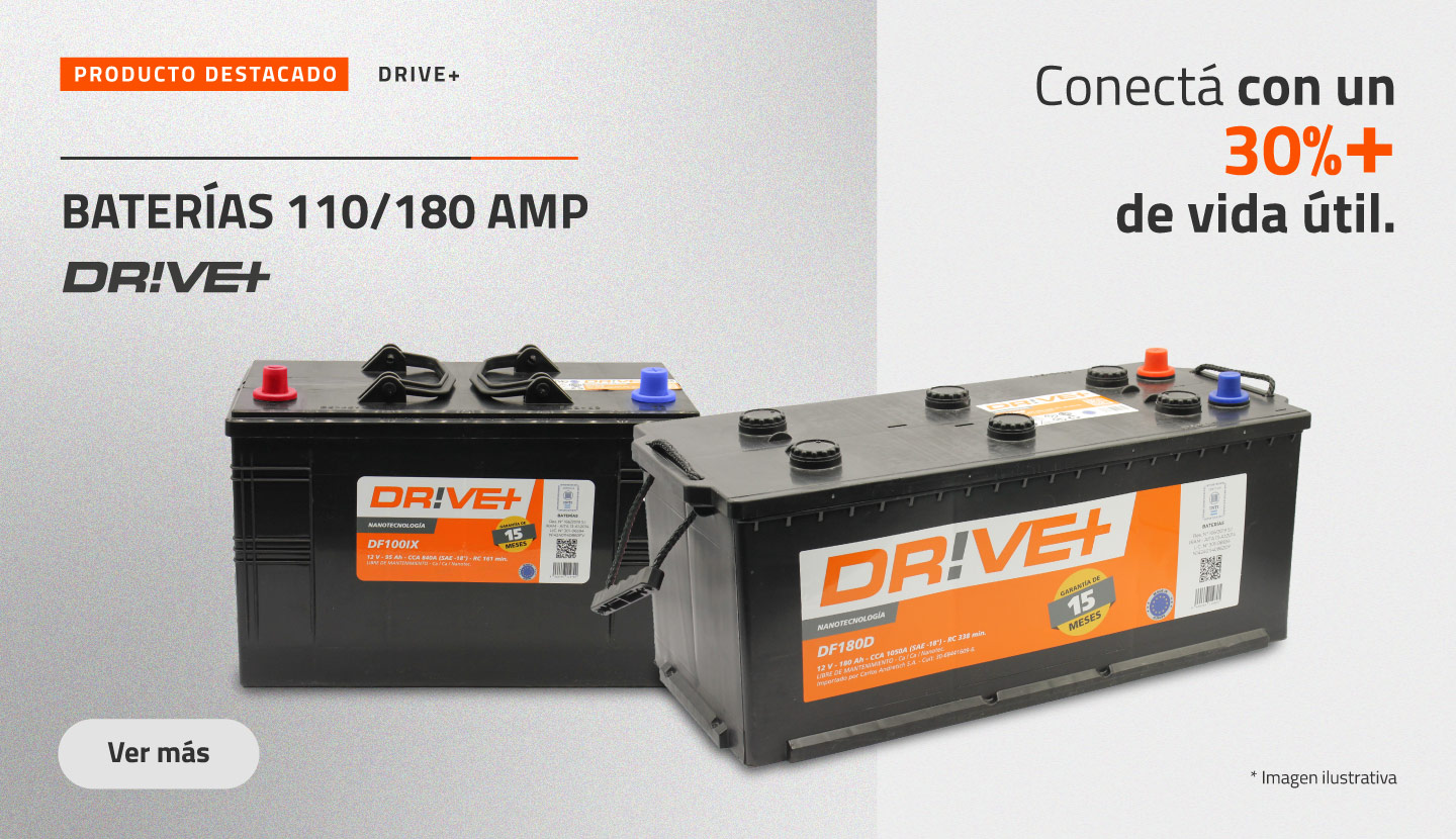 Baterías Drive+ con 15 meses de garantía